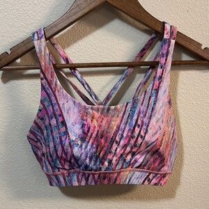 Colorful Lululemon Strappy Women's Sports Bra